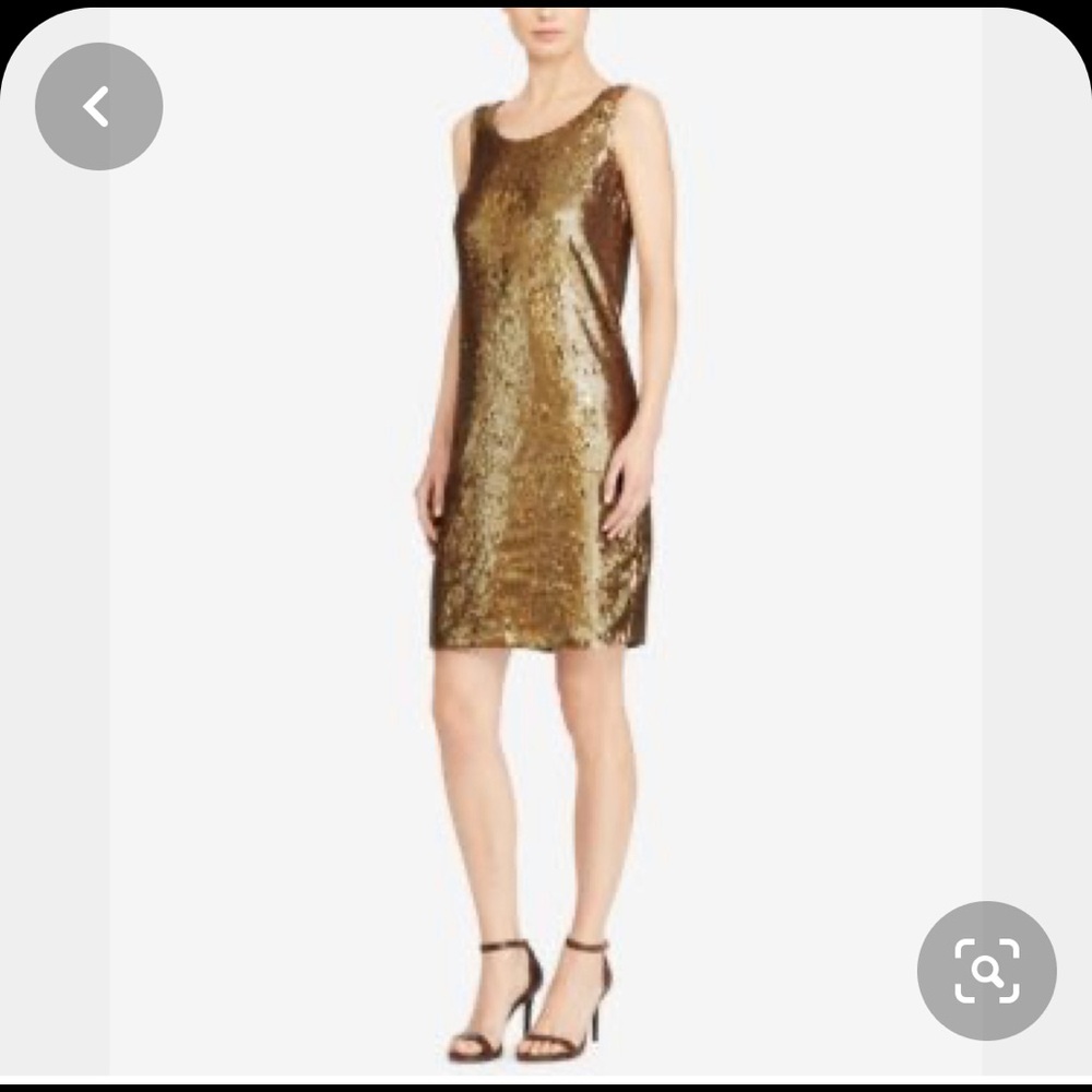 Ralph Lauren Gold Sequin Dress